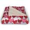 Patchwork Heart Pattern Sherpa Fleece Blanket